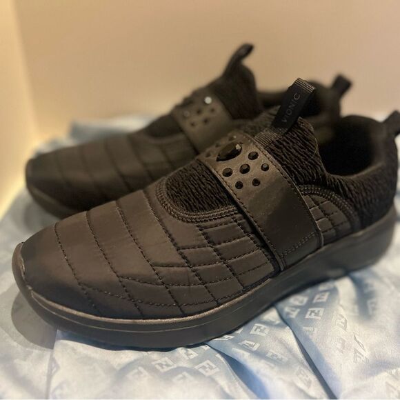 Vionic Dianne Neoprene Slip On Shoes Size 8 Black Rhinestones Comfort - Picture 2 of 7